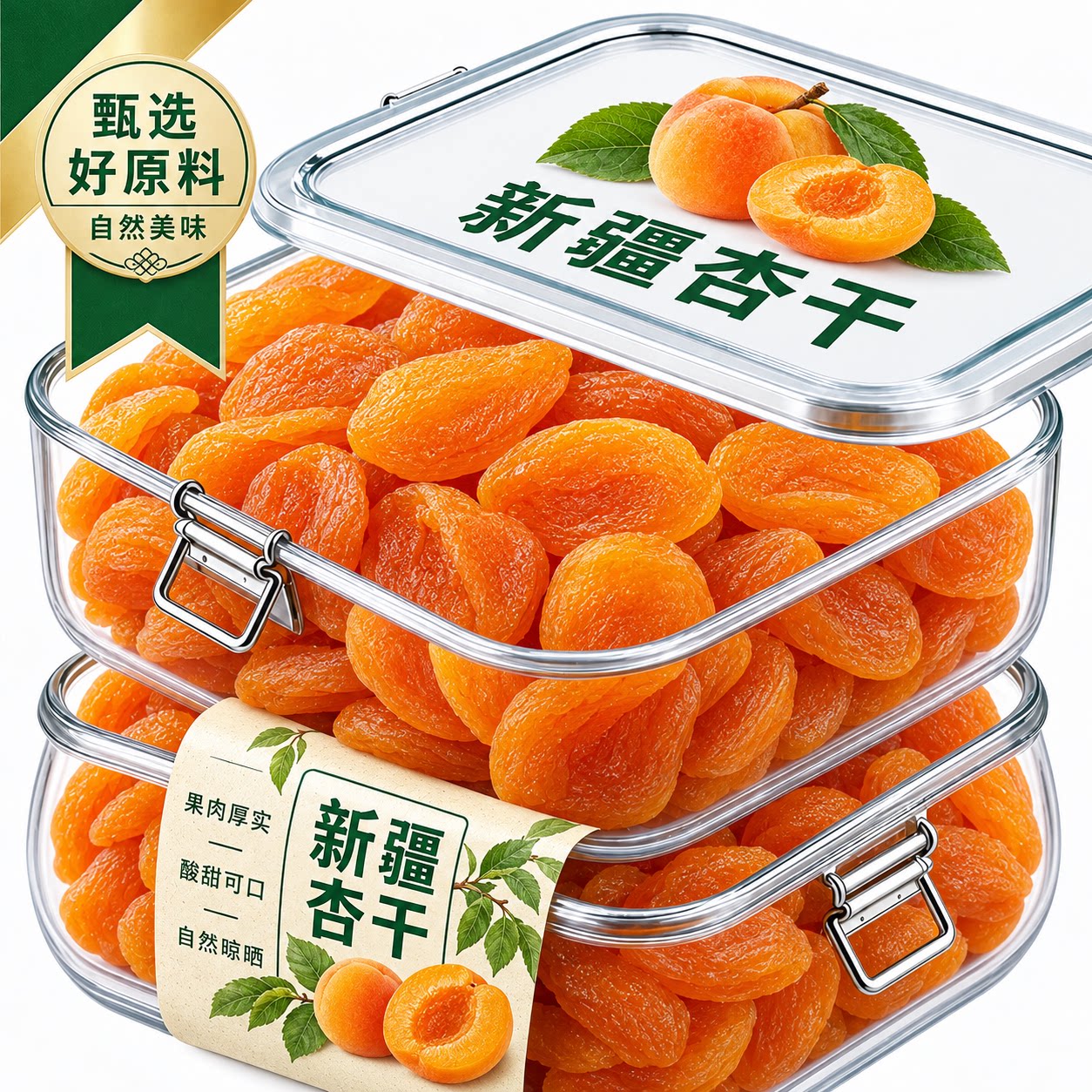 新疆吊干杏干树上自然风干吊干杏