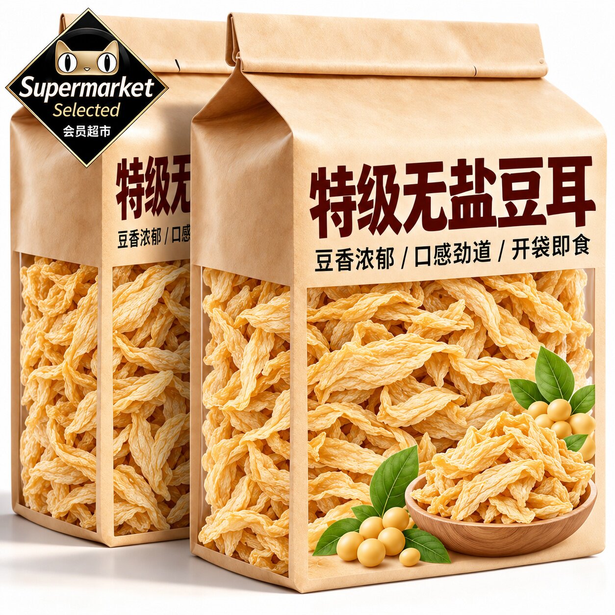 素肉豆山东无盐大豆耳素肉凉拌菜炒菜火锅豆制品干货耳官方旗舰店