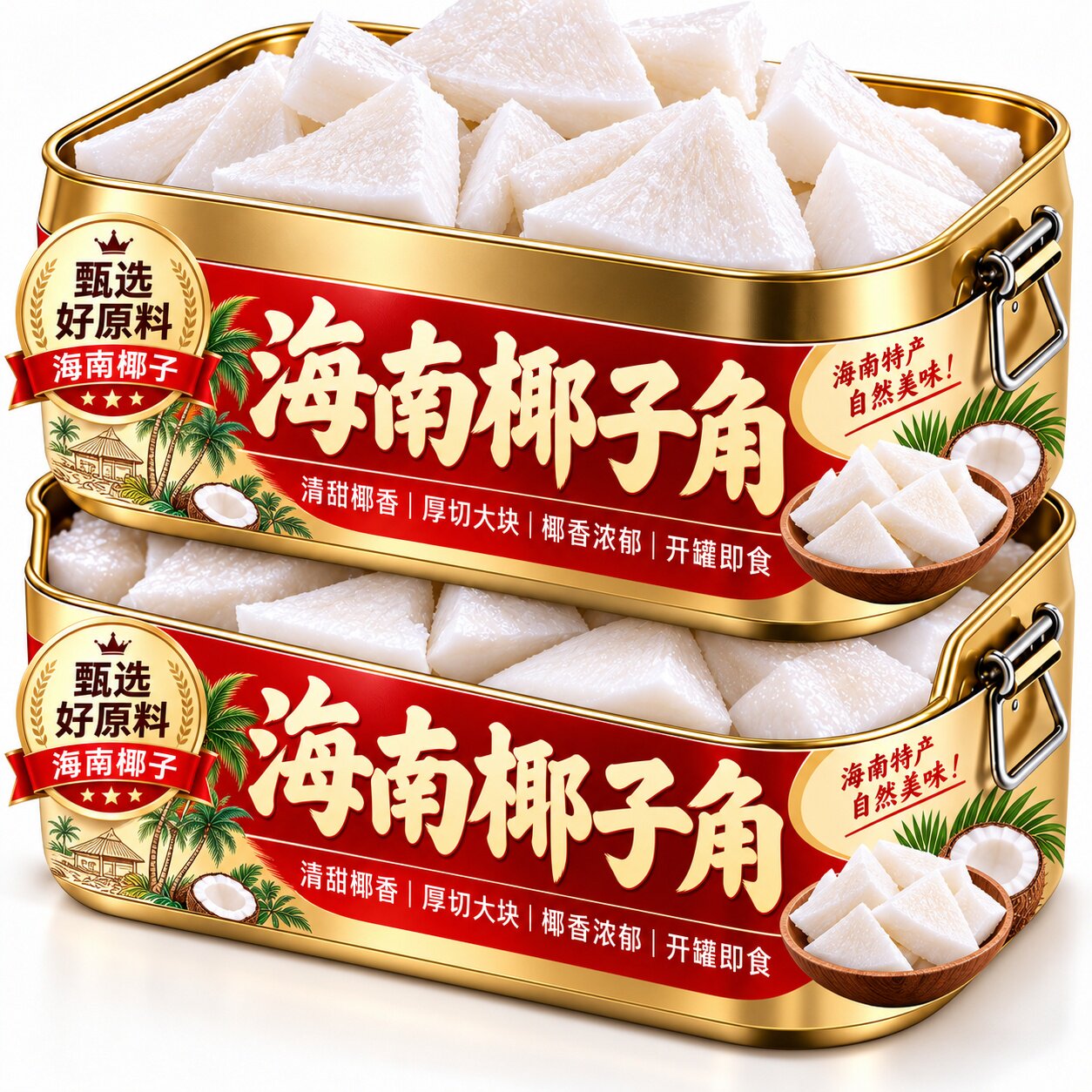 海南特产椰子角椰肉干官方旗舰店正宗新鲜原味椰子片休闲零食小吃