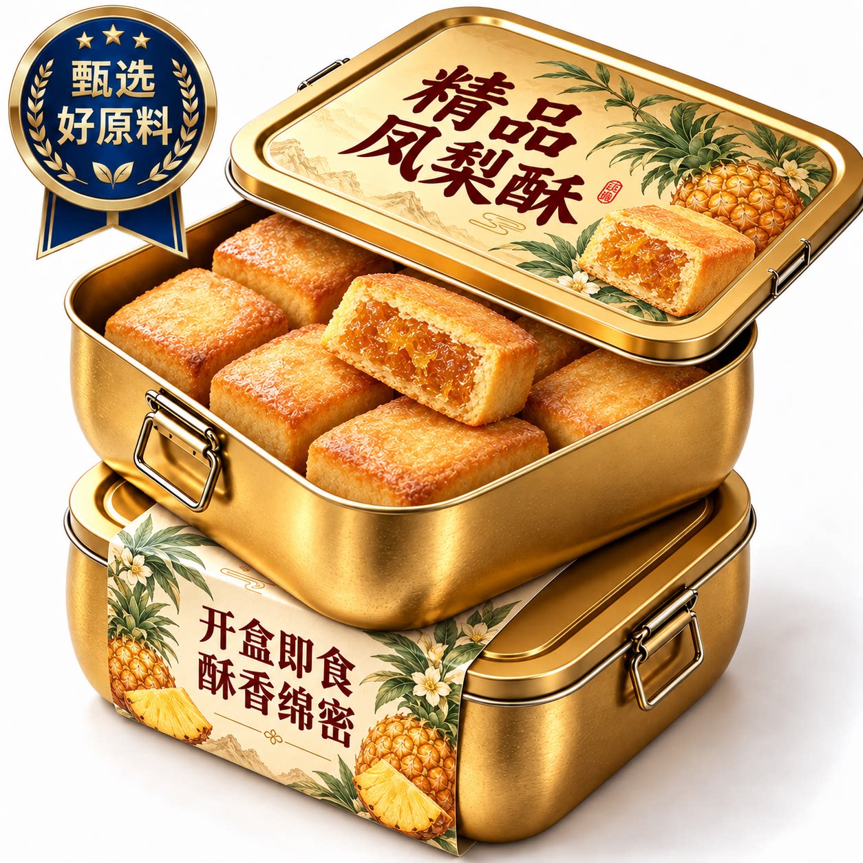 台湾金钻凤梨酥凤梨酥微热山浓郁