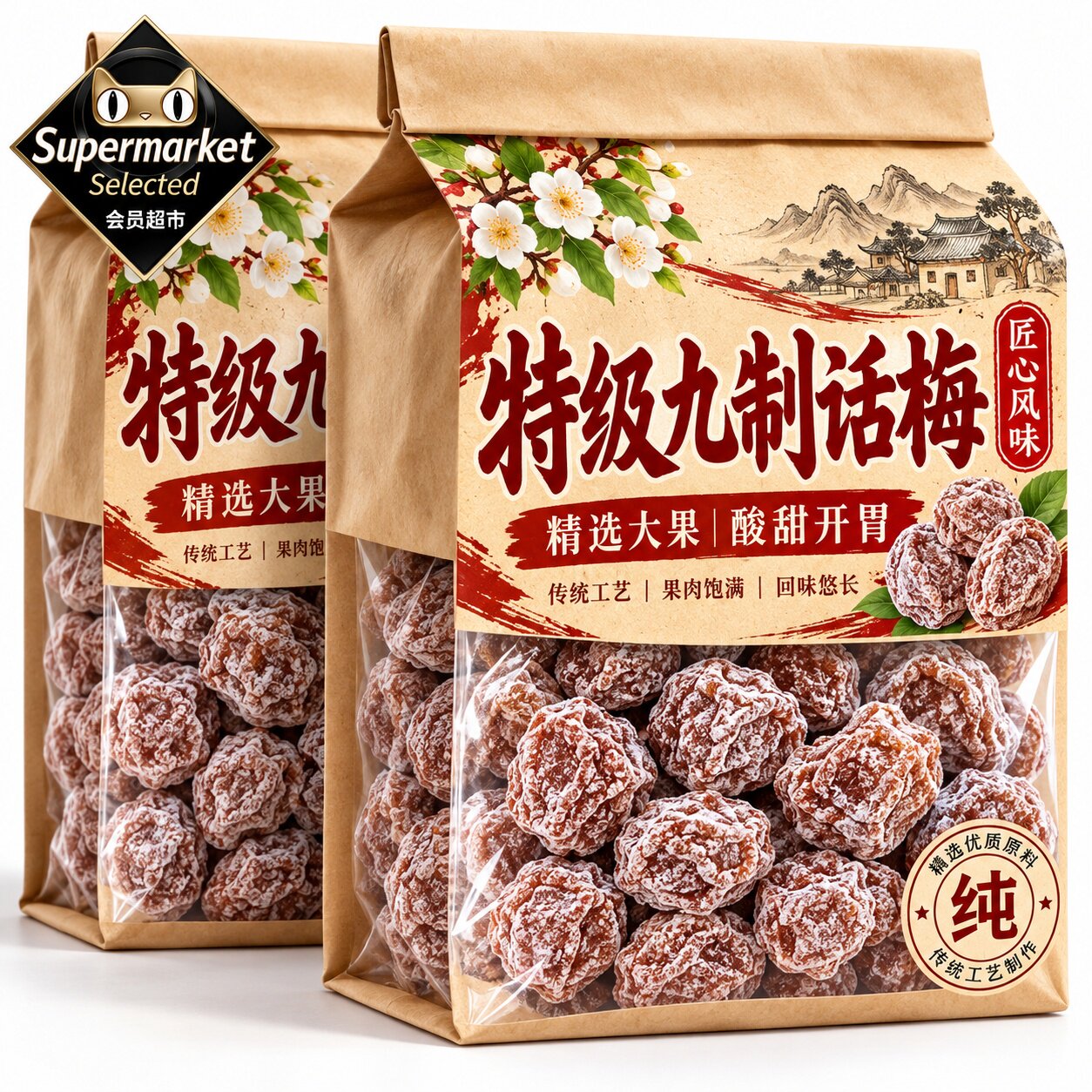 正宗九制酸咸话梅肉厚无渣