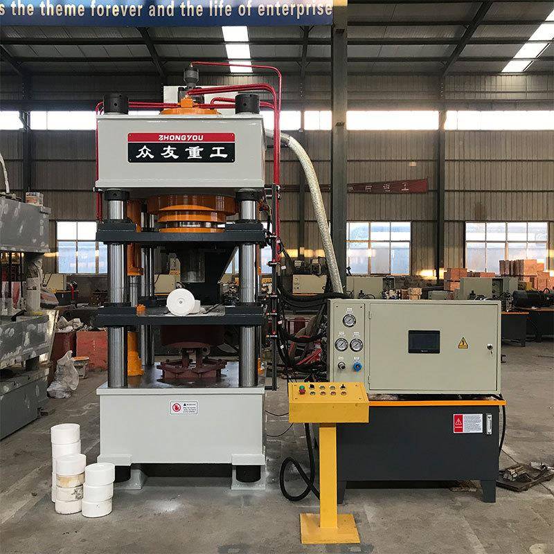 重工315吨牛羊舔砖油压机动物矿块成型液压机粉末成形压力机