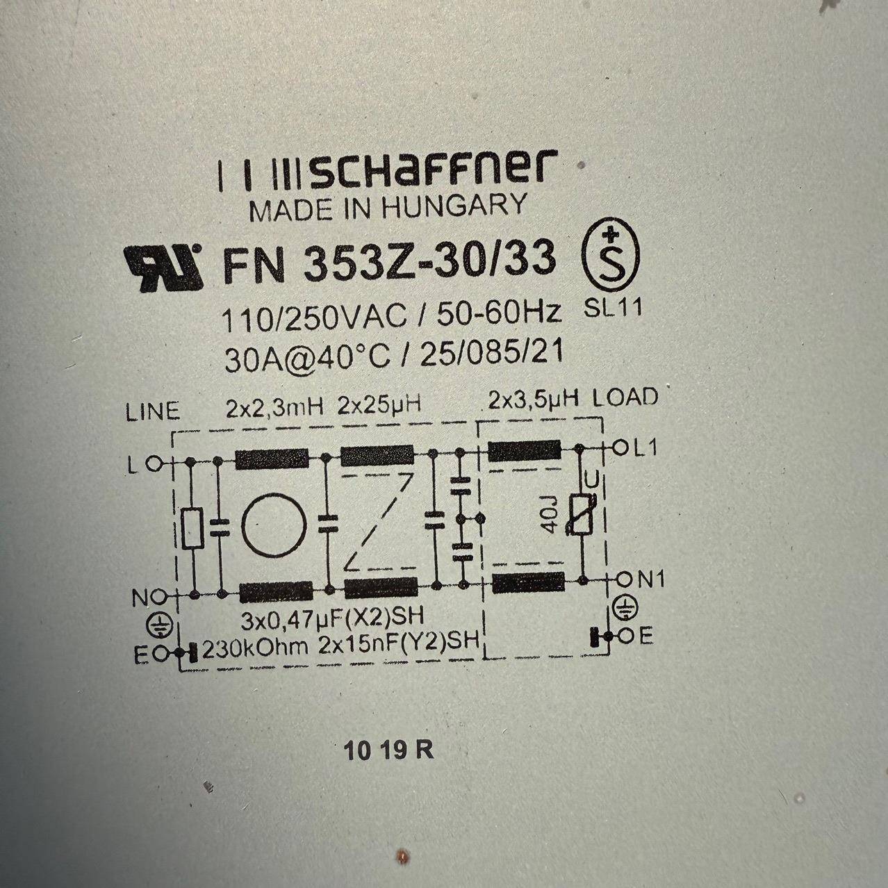 Schaffner原厂FN2090LL-30-08 RFI滤波FN2090系列