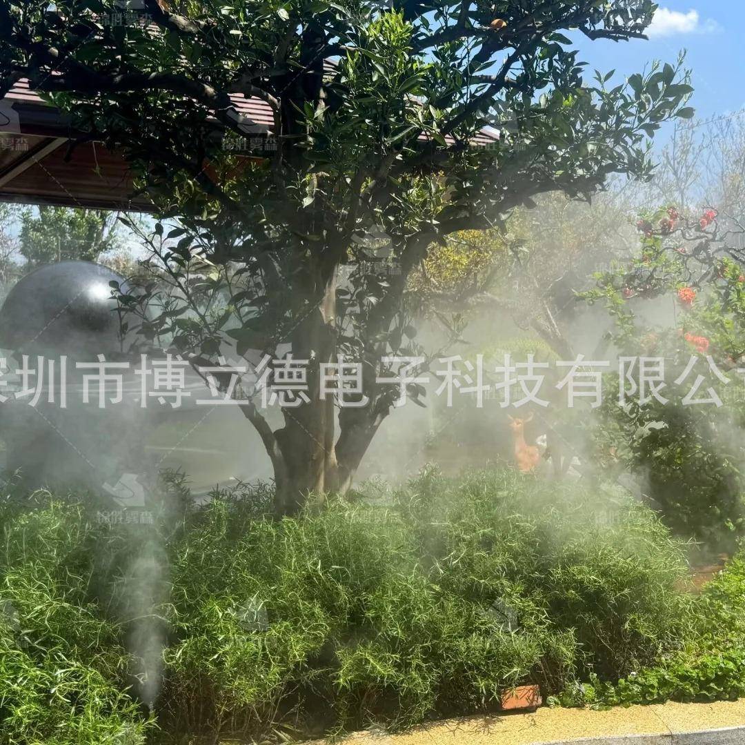 冷雾喷泉雾森系统人造雾园林庭院假山公园高压喷雾加湿景观造景