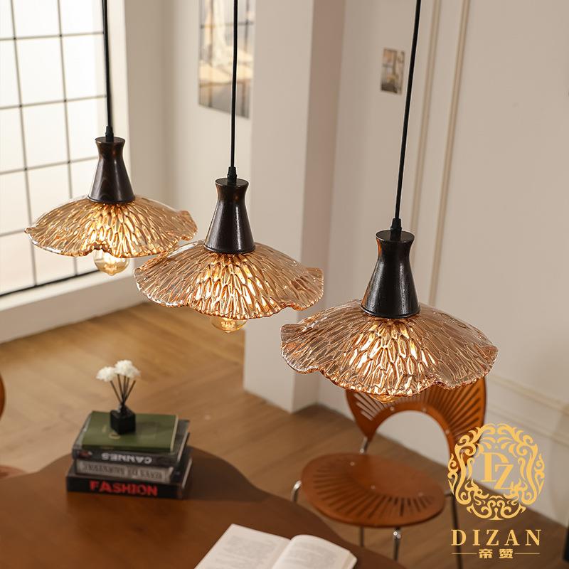 中古餐厅吊灯法式可移位岛台吧台灯三头美式复古氛围感灯具