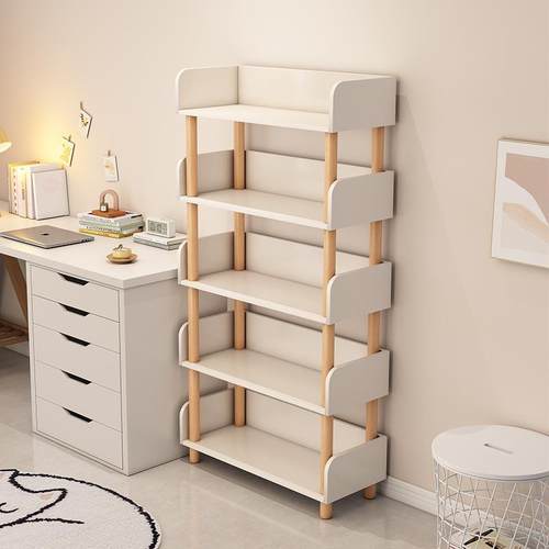 书桌旁网红书架置物架落地多层书本收纳架子简约现代家用组合书柜