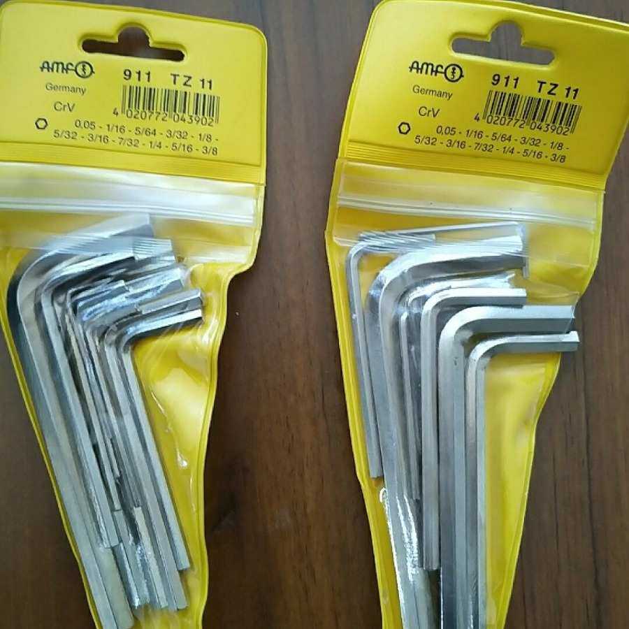 德国AMF英制内六角扳手组套11件套1/16-3/8 911TZ11