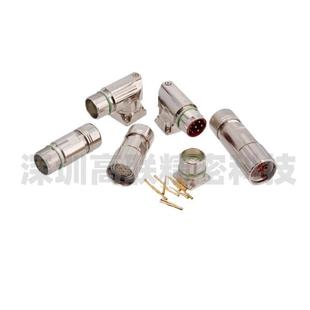 M23连接器12针8PIN17孔19芯923编码 器航空插头座623T防水屏蔽接头