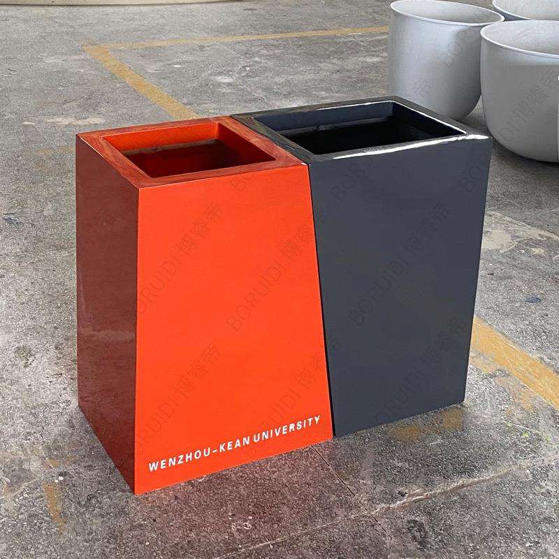 玻璃钢组合花箱街道马路景观方形花盆走廊广场隔断花器厂家直销