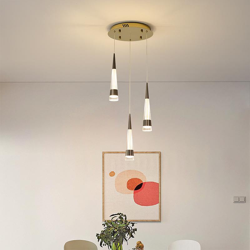 现代简约楼梯吊灯别墅长吊灯中空挑高loft旋转复式楼客厅餐厅灯具