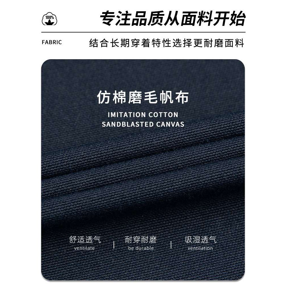 外贸春秋连体服欧美多兜多口袋工装印LOGO立体大兜工作服劳保服