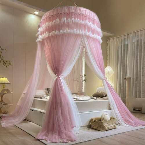 圆顶吊顶落地蚊帐 Lace Dome Mosquito Net