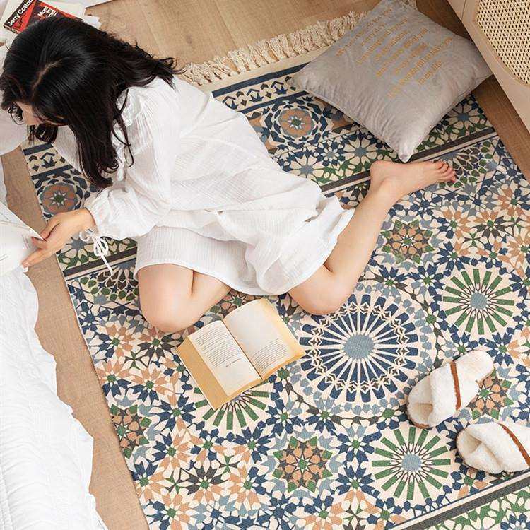 复古名族风棉麻流苏地垫卧室床边脚垫多功能客厅沙发茶几地毯机洗,鲜花速递/花卉仿真/绿植园艺,割草机/草坪机,淘宝优惠券,粉丝福利购,淘宝优惠卷