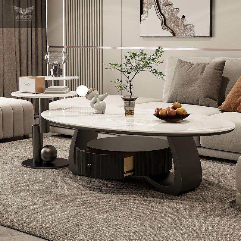客厅家用意式轻奢岩板茶几现代简约椭圆形大小组合设计师带抽边几,鲜花速递/花卉仿真/绿植园艺,割草机/草坪机,淘宝优惠券,粉丝福利购,淘宝优惠卷
