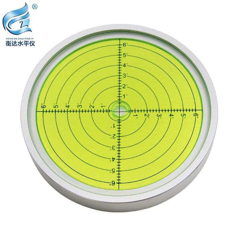 金属万向水平仪130内刻线圆形高精度水准仪水平气泡便携式水准泡