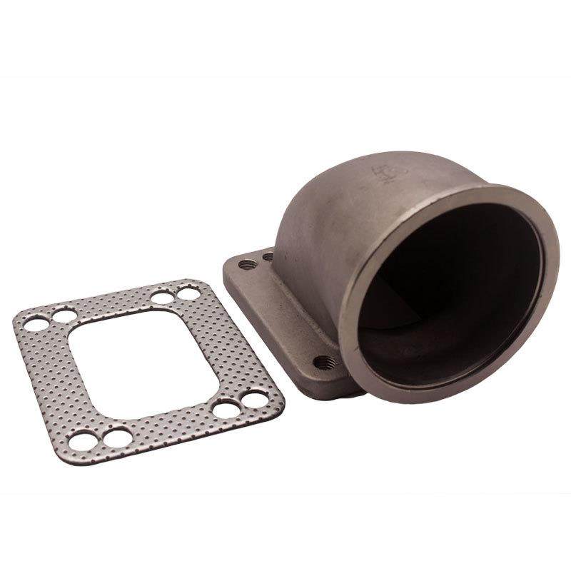 汽车配件 T4涡轮增压器用3.5“V形带90度弯头接头法兰不锈钢+垫圈,电子元器件市场,其它元器件,淘宝优惠券,粉丝福利购,淘宝优惠卷