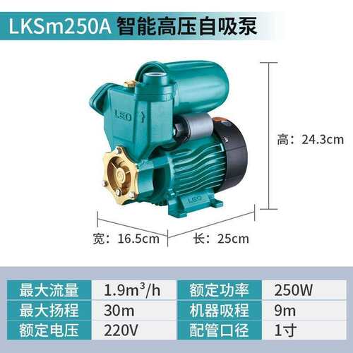 利欧(LEO) LKSm250A 高压自吸泵 自吸旋涡泵增压泵清水泵 生活供