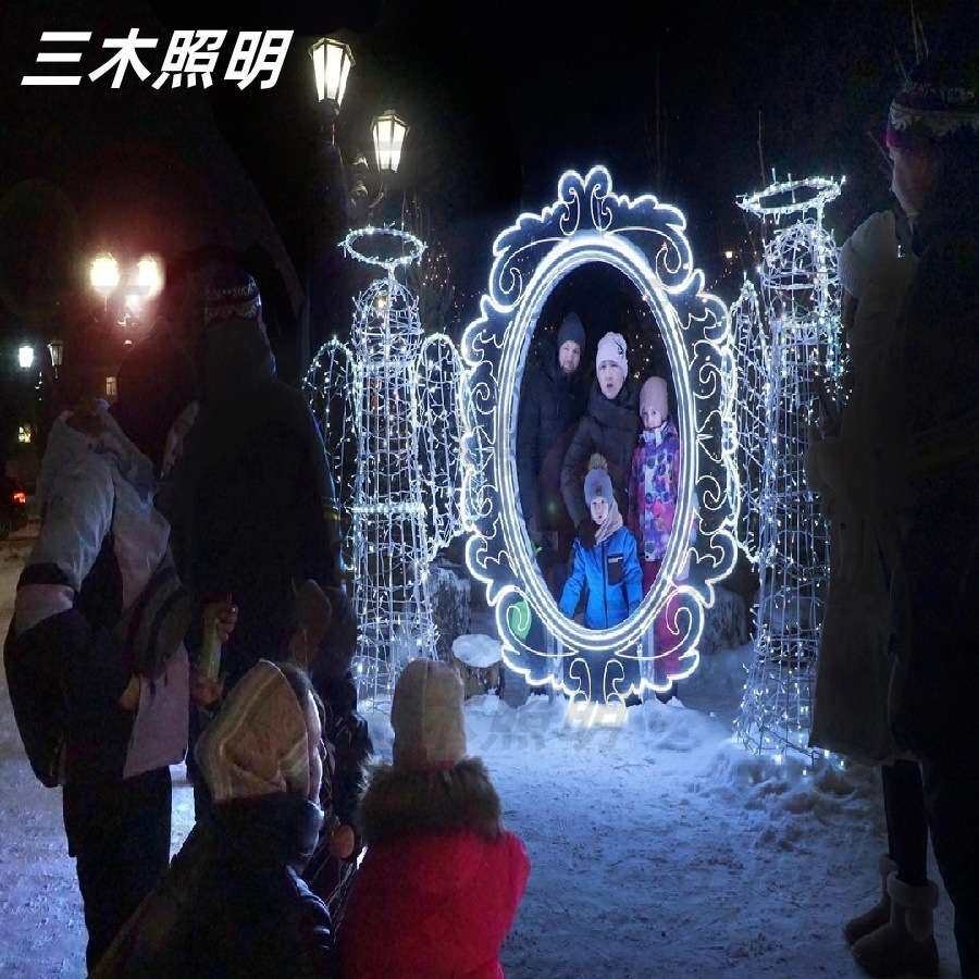 相框装饰灯打卡拍照装饰灯路引相框造型平面led留影造型灯