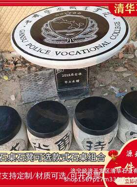 石雕石桌石凳庭院花园一套别墅家用户外石头茶桌椅天然青石圆桌子