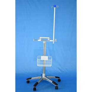 兼容邦健心电图推车铝合金移动架子41*40大平台单节推车带线杆