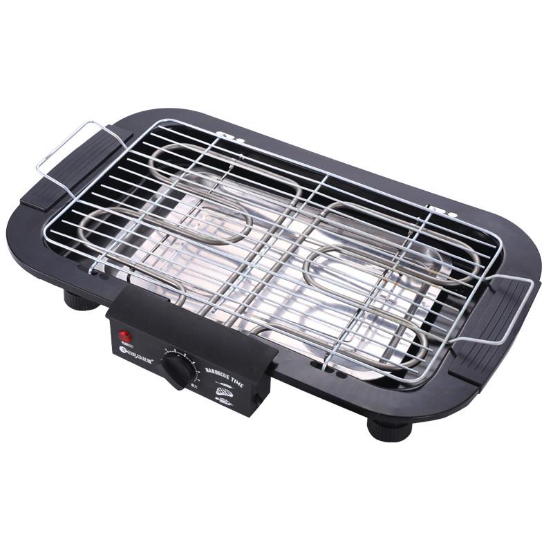 比亚电烤电烧烤炉家用室内无烟电烤串机电力烧烤架不粘电烤肉盘锅