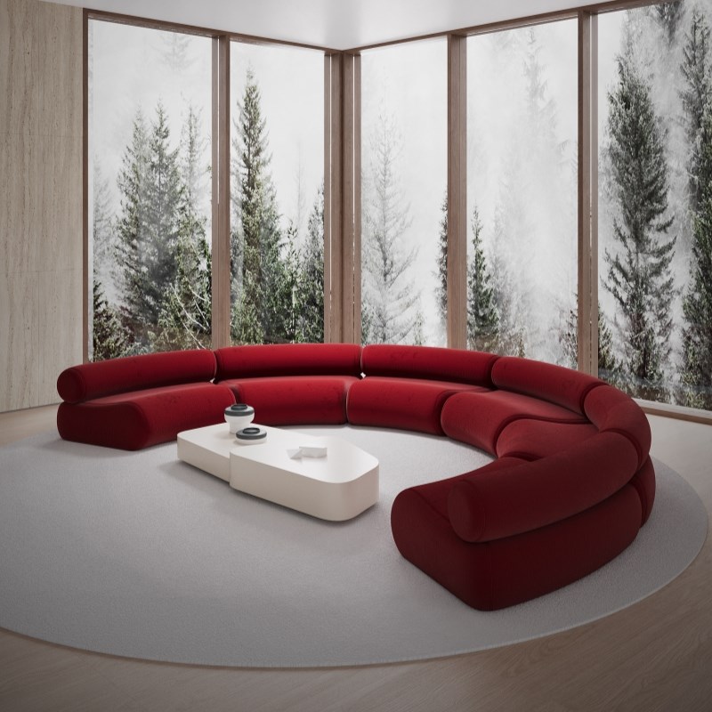 家具定制弧形沙发休息区接待美容院店铺休闲区沙发办公室接待会客