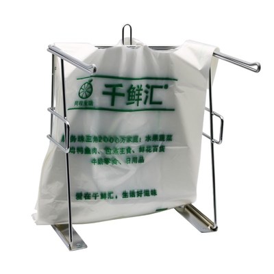 超市商场购物袋挂架收银台胶袋摆放架餐厅收银台包袋挂架电镀铁架