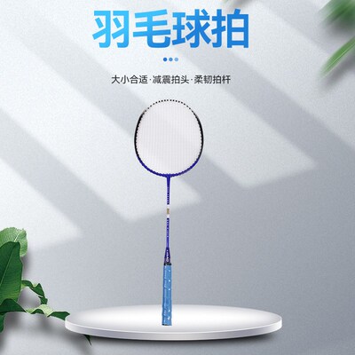 力豹羽毛球拍带拍包双色羽毛球拍轻型铁合金球拍初学者儿童娱乐