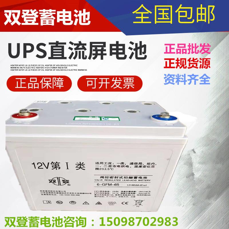 双登蓄电池12V6H铅酸免维护6-GFM-65机房UPS应急备用通讯直流屏