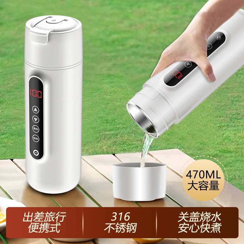车载加热烧水杯便携式2025新款家用车用两用出差旅行小型电热水壶