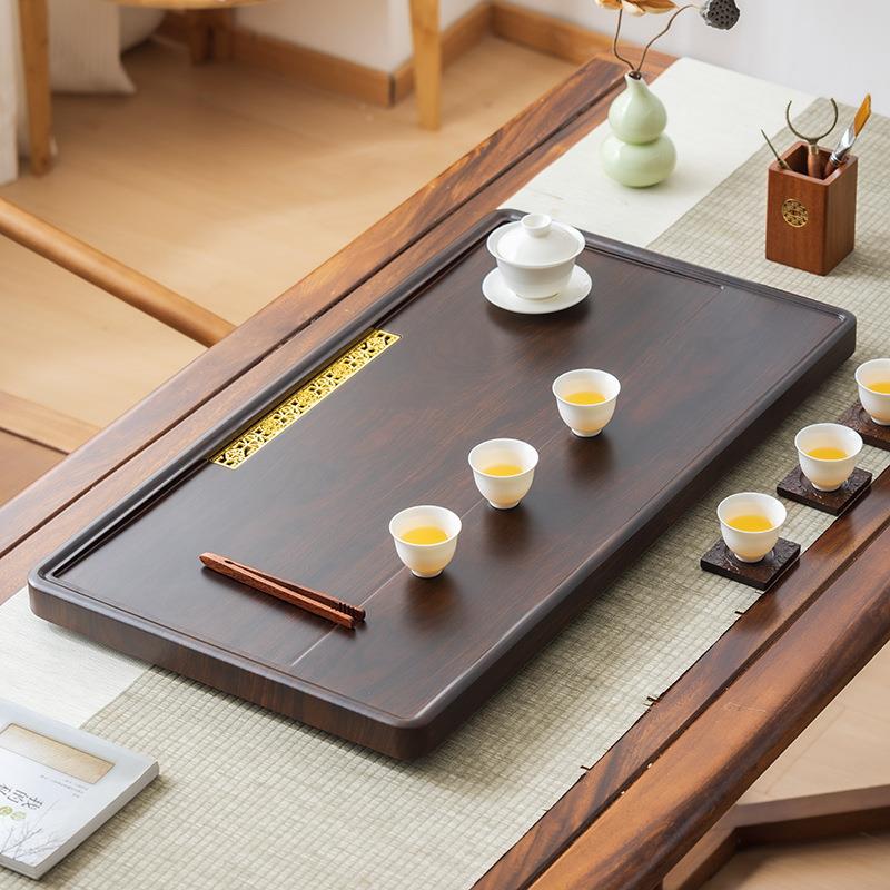 茶盘实木家用电木新款干泡小茶台托盘整块办公室功夫茶具排水茶海