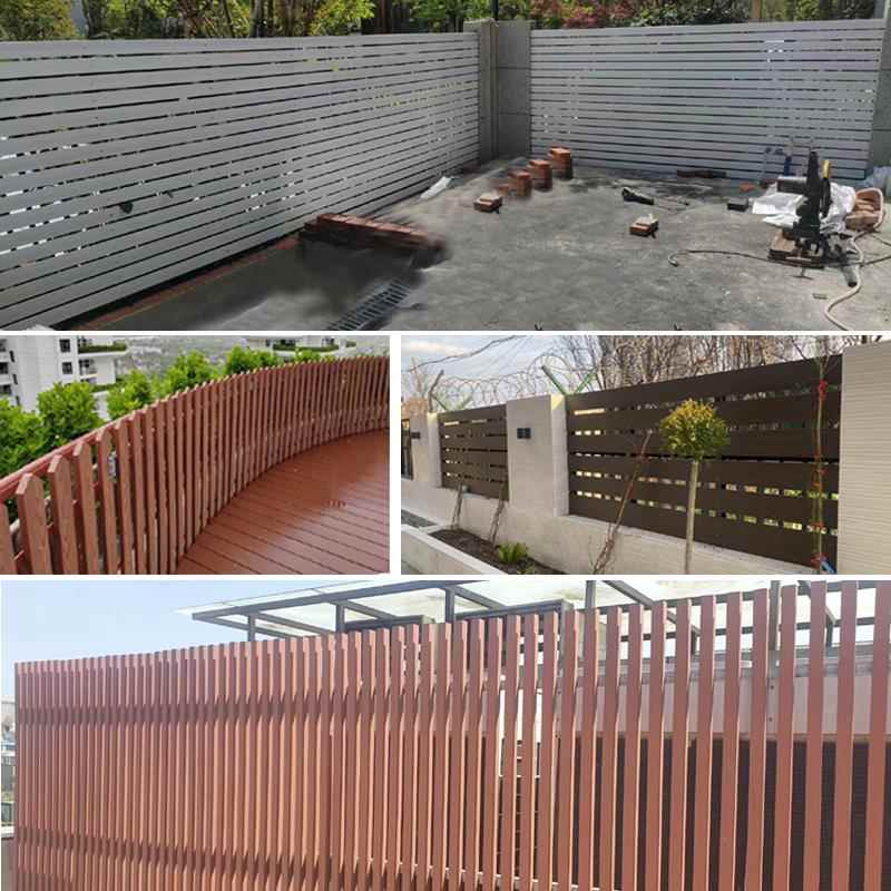 塑木板木塑装饰围栏墙板栏杆栅栏护栏庭院花园围墙围板防腐木外墙