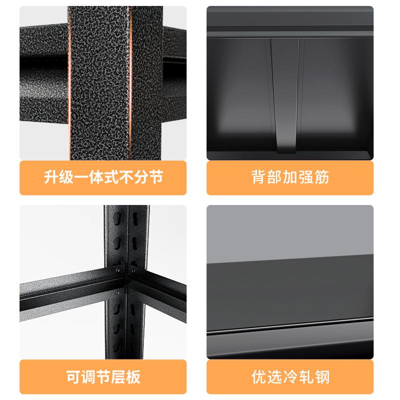 货架置物架落地多层家用储藏间阳台杂物快递收纳架钢制超市展示架