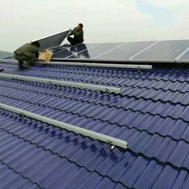 陶瓷瓦光伏支架铝合金太阳能板屋顶安装支架阳极氧化