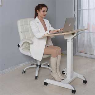 桌面可倾斜升降电脑桌站立式办公桌儿童学习书桌移动演讲工作台