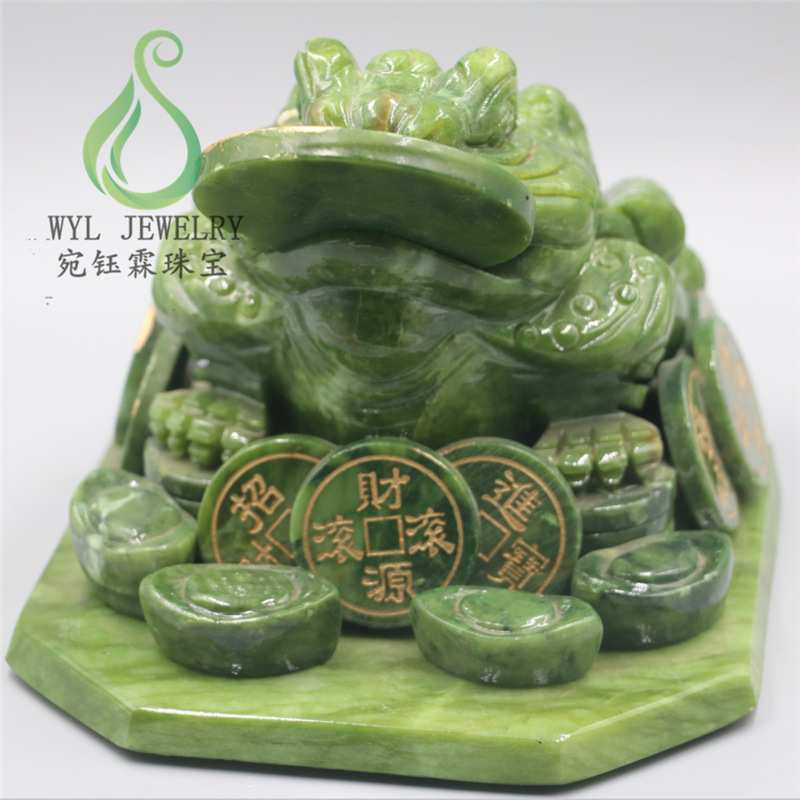 厂家 南玉金蟾摆件三足金蟾大号开业礼品家居装饰送礼摆件