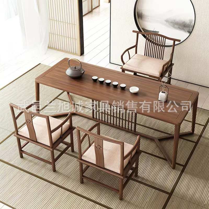 茶桌椅组合新中式实木功夫泡茶桌子仿古禅意茶几简约现代茶道茶台