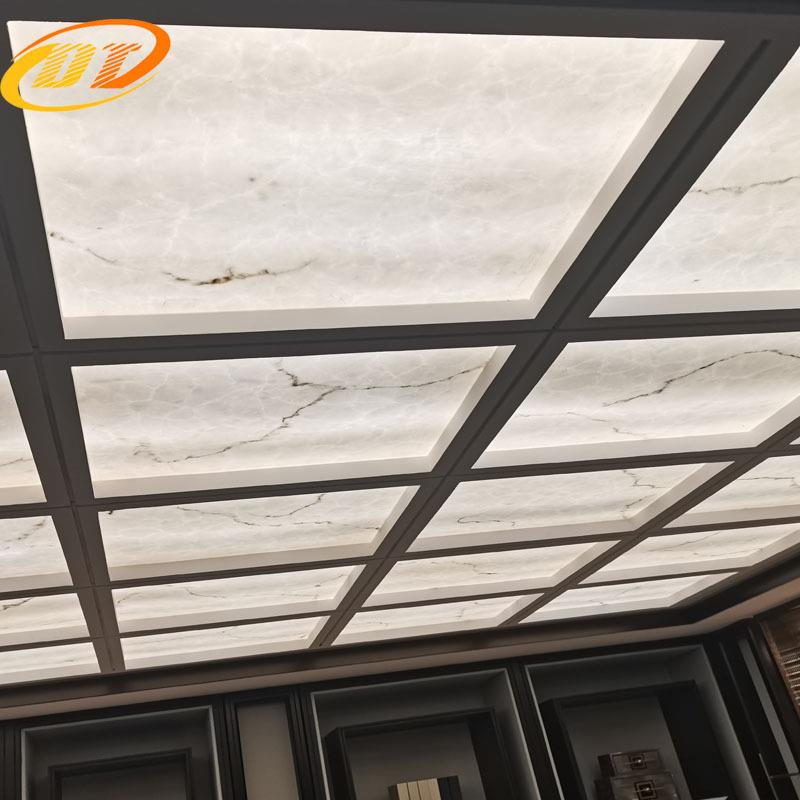 亚克力透光板 透光云石雨棚天花吊顶 背景墙 售楼处标示标牌幕墙