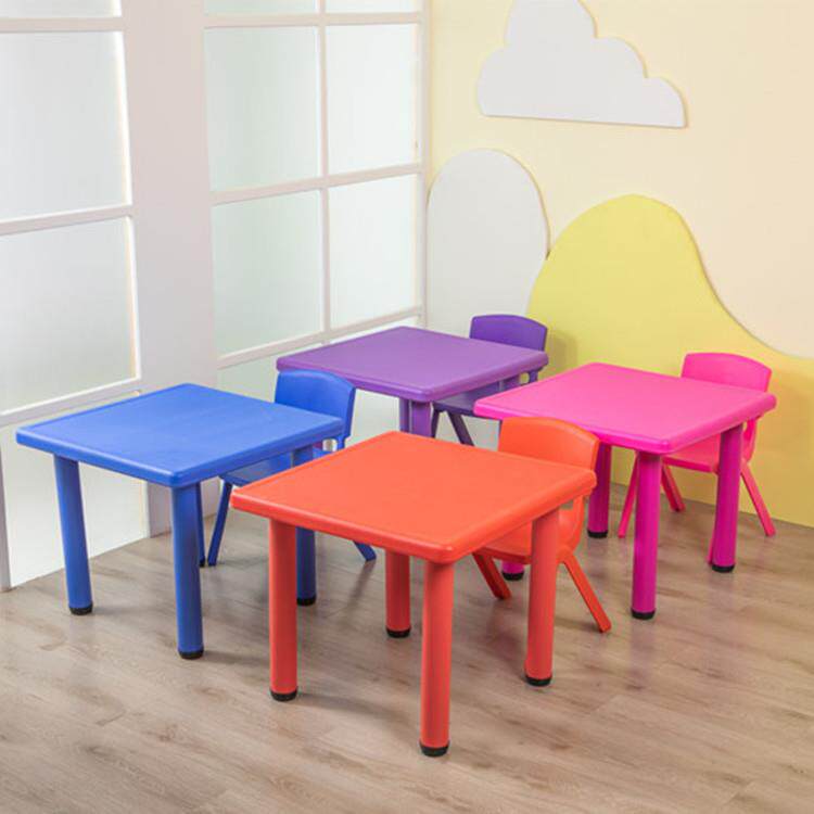幼儿园正方桌长方桌可升降桌椅儿童加厚正方桌宝宝游戏桌餐桌