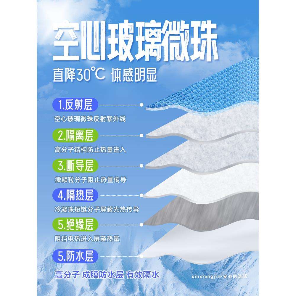 隔热防水涂料屋顶楼顶房顶玻璃彩钢瓦反射耐高温防晒降温隔热油漆