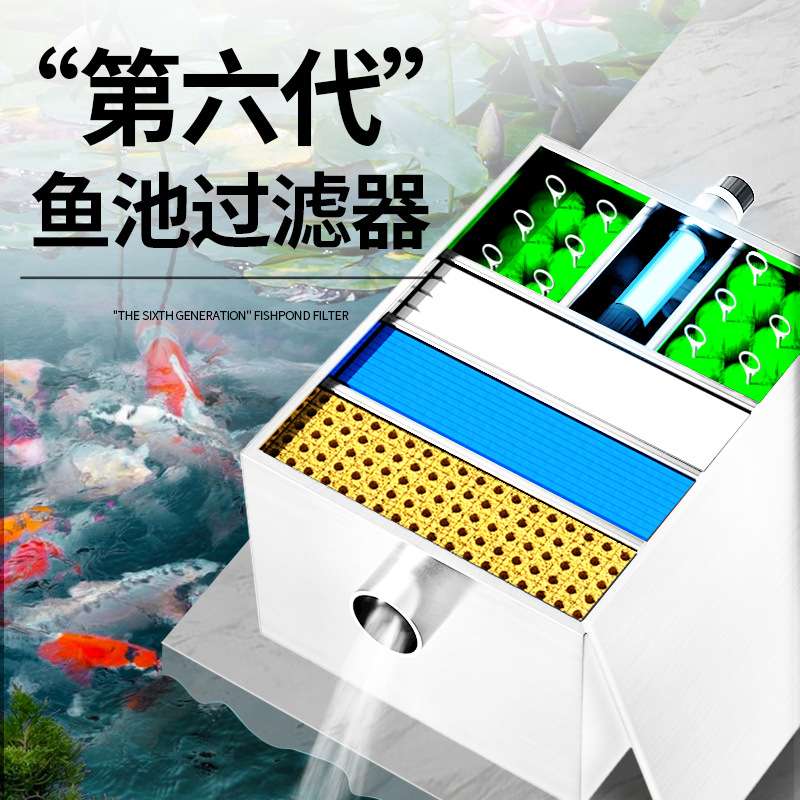 疯狂水草鱼缸过滤器水族养鱼用过滤箱鱼池水循环过滤设备厂家