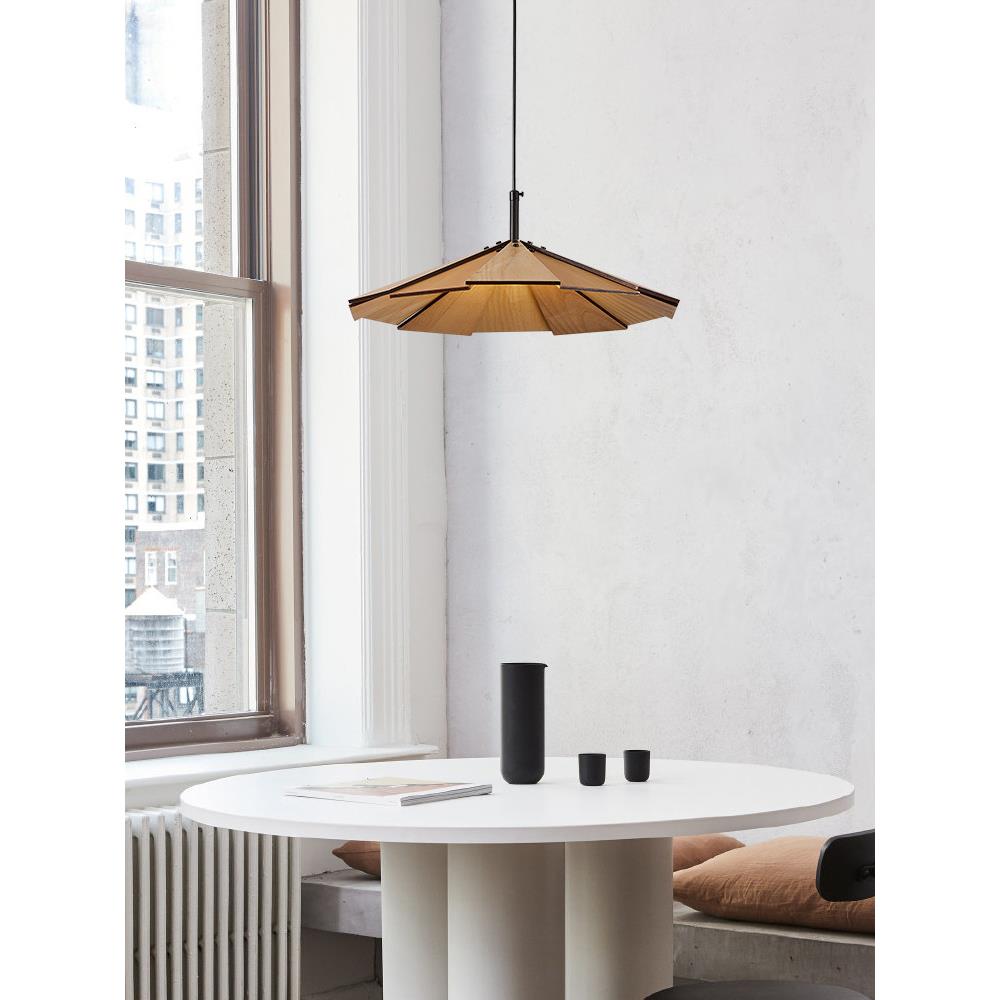 日式极简木艺北欧飞碟吊灯餐厅吧台岛台餐灯咖啡厅民宿卧室书房灯