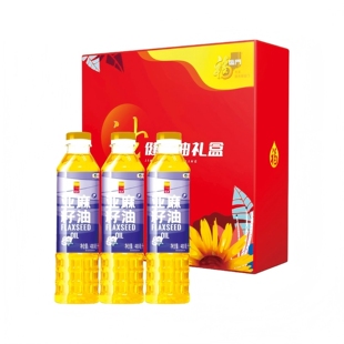 中粮悦润亚麻籽油礼盒400ml*3员工福利年货礼盒慰问礼工会礼