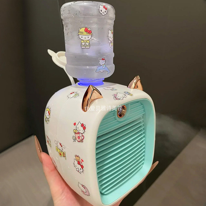 夏日清凉好物!迷你喷雾风扇小型家用桌面静音空调扇便携式加湿器