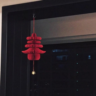 春字铃铛挂件2026马年新年装 饰纸蜂窝球红色灯笼新春客厅氛围布置