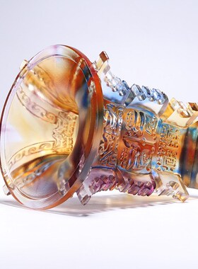 琉璃摆件蒸蒸日上鼎中式家居装饰品摆件商务合作馈赠礼品乔迁礼物