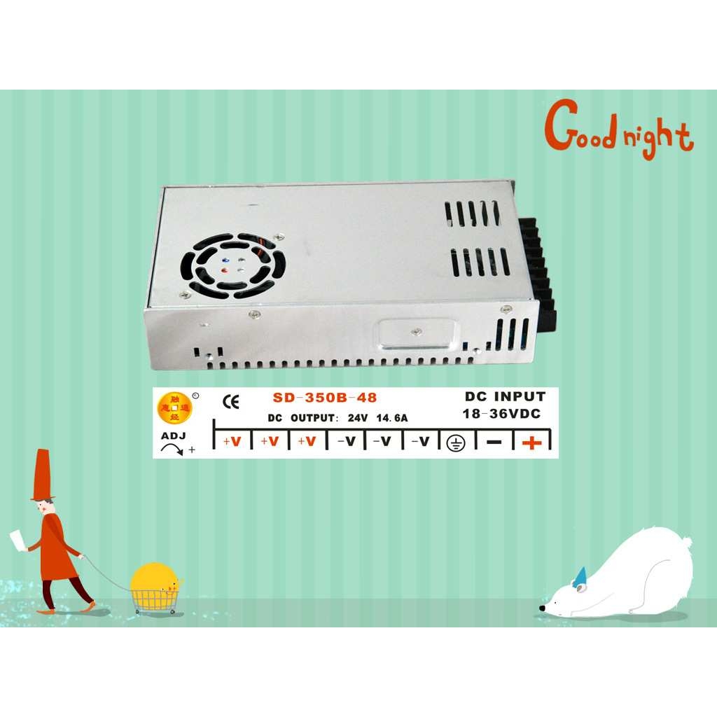 SD-350B-48 DC18-36V变DC48V7.5A 350W 隔离24转48V DC-DC变换器