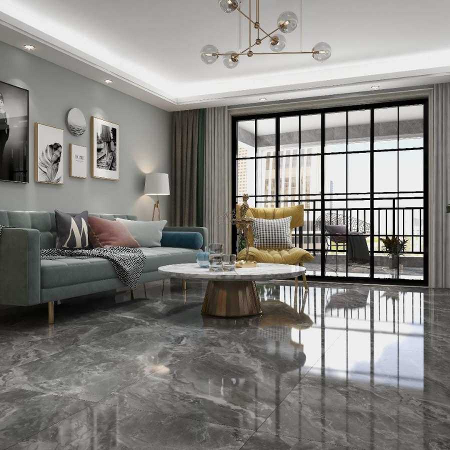 厂家 750x1500通体大理石瓷砖现代简约客厅地板砖电视背景墙