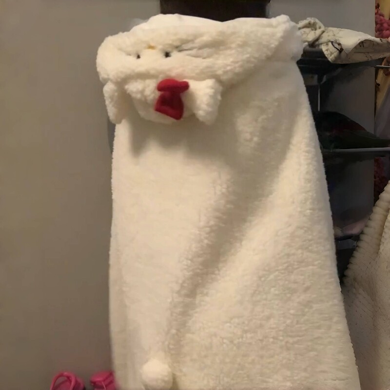 HelloKitty毛毯披肩斗篷带帽加厚保暖沙发盖毯秋冬办公室午睡毯子