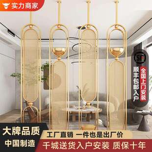 八铁艺术玻璃屏风隔断客厅家用现代简约入户对门玄关遮挡墙酒店